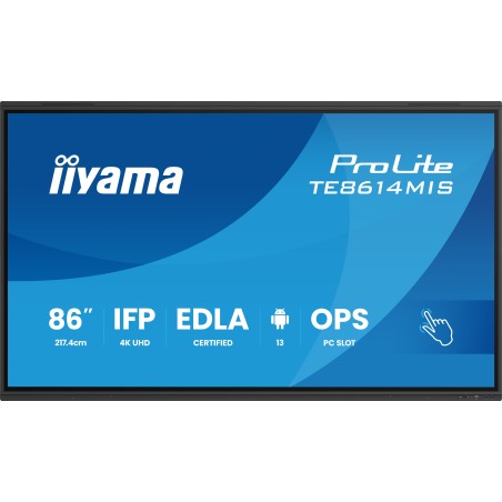 iiyama 86" UHD IR 50P Touch AG - Immersive Touch Experience with Crisp Clarity (TE8614MIS-B2AG)